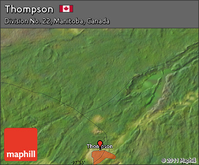 Satellite Map of Thompson