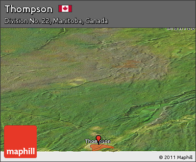 Satellite Panoramic Map of Thompson