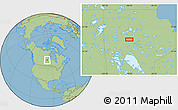 Savanna Style Location Map of the area around 55° 56' 31" N, 98° 31' 30" W