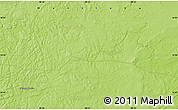 Physical Map of the area around 55° 56' 31" N, 98° 31' 30" W