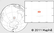 Blank Location Map of the area around 55° 19' 2" S, 100° 22' 30" E