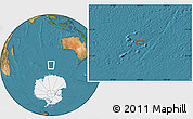 Satellite Location Map of the area around 55° 19' 2" S, 100° 22' 30" E