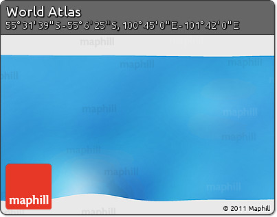 Physical 3D Map of the Area around 55° 19' 2" S, 101° 13' 29" E