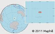 Gray Location Map of the area around 55° 19' 2" S, 102° 4' 29" E