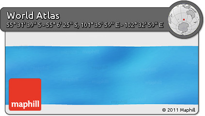 Physical Panoramic Map of the Area around 55° 19' 2" S, 102° 4' 29" E