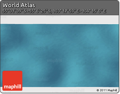 Satellite 3D Map of the Area around 55° 19' 2" S, 103° 46' 30" E