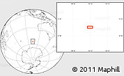 Blank Location Map of the area around 55° 19' 2" S, 103° 46' 30" E