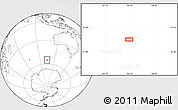 Blank Location Map of the area around 55° 19' 2" S, 104° 37' 30" E