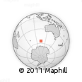 Outline Map of the Area around 55° 19' 2" S, 104° 37' 30" E, rectangular outline