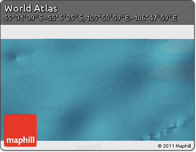 Satellite 3D Map of the Area around 55° 19' 2" S, 106° 19' 29" E