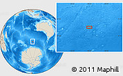 Shaded Relief Location Map of the area around 55° 19' 2" S, 106° 19' 29" E