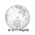 Outline Map of the Area around 55° 19' 2" S, 106° 19' 29" E, rectangular outline