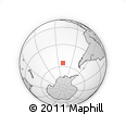 Outline Map of the Area around 55° 19' 2" S, 109° 34' 29" W, rectangular outline