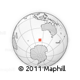 Outline Map of the Area around 55° 19' 2" S, 110° 34' 29" E, rectangular outline