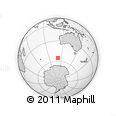 Outline Map of the Area around 55° 19' 2" S, 111° 25' 30" E, rectangular outline