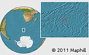 Satellite Location Map of the area around 55° 19' 2" S, 12° 49' 29" E