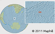 Savanna Style Location Map of the area around 55° 19' 2" S, 12° 49' 29" E, hill shading