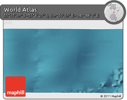 Satellite 3D Map of the Area around 55° 19' 2" S, 140° 19' 29" E