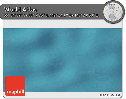 Satellite 3D Map of the Area around 55° 19' 2" S, 142° 52' 30" E