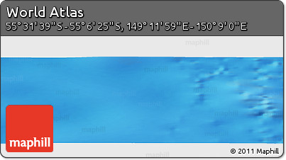 Physical Panoramic Map of the Area around 55° 19' 2" S, 149° 40' 30" E