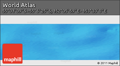 Physical Panoramic Map of the Area around 55° 19' 2" S, 153° 4' 29" E