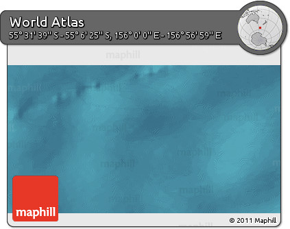 Satellite 3D Map of the Area around 55° 19' 2" S, 156° 28' 29" E