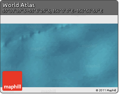Satellite 3D Map of the Area around 55° 19' 2" S, 156° 28' 29" E