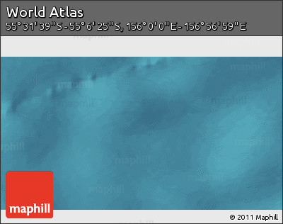 Satellite 3D Map of the Area around 55° 19' 2" S, 156° 28' 29" E