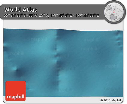 Satellite 3D Map of the Area around 55° 19' 2" S, 169° 13' 29" E