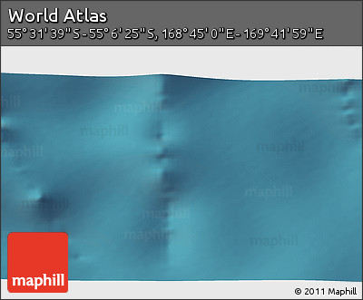 Satellite 3D Map of the Area around 55° 19' 2" S, 169° 13' 29" E