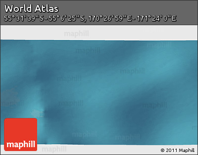 Satellite 3D Map of the Area around 55° 19' 2" S, 170° 55' 30" E