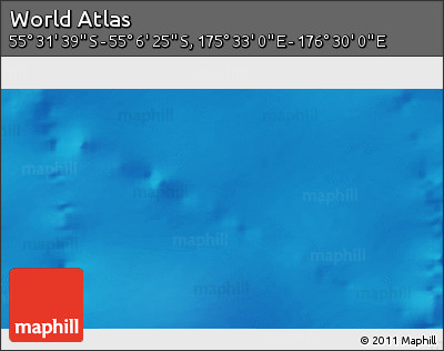 Physical 3D Map of the Area around 55° 19' 2" S, 176° 1' 30" E