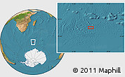 Satellite Location Map of the area around 55° 19' 2" S, 44° 16' 29" E