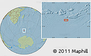 Savanna Style Location Map of the area around 55° 19' 2" S, 49° 22' 30" E, hill shading