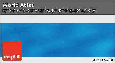 Physical Panoramic Map of the Area around 55° 19' 2" S, 50° 13' 30" E