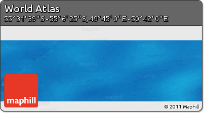Physical Panoramic Map of the Area around 55° 19' 2" S, 50° 13' 30" E