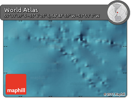 Satellite Map of the Area around 55° 19' 2" S, 54° 19' 30" W