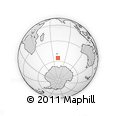 Outline Map of the Area around 55° 19' 2" S, 71° 28' 29" E, rectangular outline
