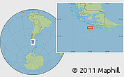 Savanna Style Location Map of the area around 55° 19' 2" S, 71° 19' 29" W