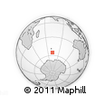 Outline Map of the Area around 55° 19' 2" S, 72° 19' 29" E, rectangular outline