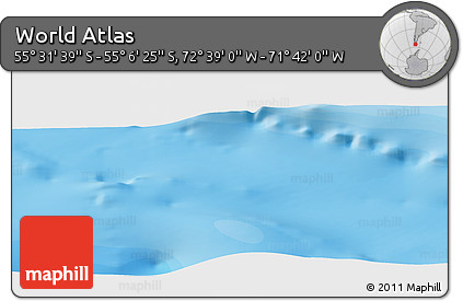 Political Panoramic Map of the Area around 55° 19' 2" S, 72° 10' 30" W