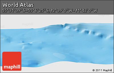 Political Panoramic Map of the Area around 55° 19' 2" S, 72° 10' 30" W