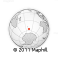 Outline Map of the Area around 55° 19' 2" S, 74° 52' 30" E, rectangular outline