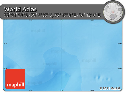 Political Map of the Area around 55° 19' 2" S, 75° 43' 29" E