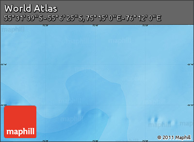 Political Map of the Area around 55° 19' 2" S, 75° 43' 29" E