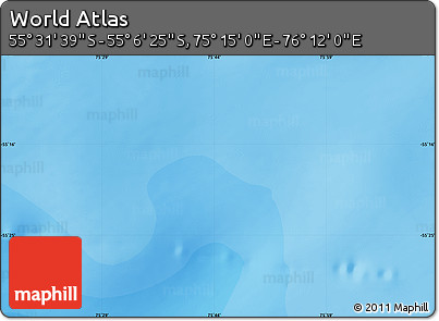 Political Map of the Area around 55° 19' 2" S, 75° 43' 29" E