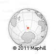Outline Map of the Area around 55° 19' 2" S, 75° 43' 29" E, rectangular outline