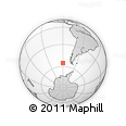 Outline Map of the Area around 55° 19' 2" S, 90° 1' 30" W, rectangular outline