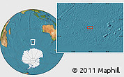 Satellite Location Map of the area around 55° 19' 2" S, 95° 16' 30" E