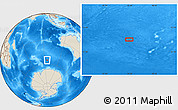 Shaded Relief Location Map of the area around 55° 19' 2" S, 95° 16' 30" E